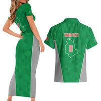 Personalized Italy Umbria Couples Matching Short Sleeve Bodycon Dress and Hawaiian Shirt Inspiration Flags Style LT9