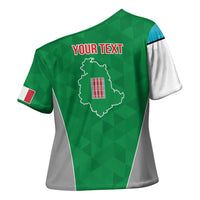 Personalized Italy Umbria Cross Shoulder Shirt Inspiration Flags Style - Wonder Print Shop