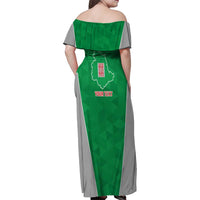 Personalized Italy Umbria Family Matching Off Shoulder Maxi Dress and Hawaiian Shirt Inspiration Flags Style LT9