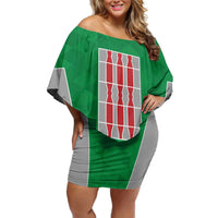 Personalized Italy Umbria Family Matching Off Shoulder Short Dress and Hawaiian Shirt Inspiration Flags Style LT9