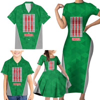 Personalized Italy Umbria Family Matching Short Sleeve Bodycon Dress and Hawaiian Shirt Inspiration Flags Style LT9