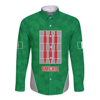 Personalized Italy Umbria Long Sleeve Button Shirt Inspiration Flags Style LT9