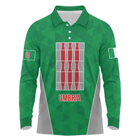 Personalized Italy Umbria Long Sleeve Polo Shirt Inspiration Flags Style LT9
