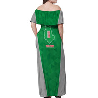 Personalized Italy Umbria Off Shoulder Maxi Dress Inspiration Flags Style LT9