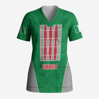 Personalized Italy Umbria Scrub Top Inspiration Flags Style - Wonder Print Shop
