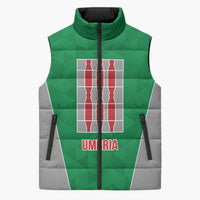 Personalized Italy Umbria Sleeveless Puffer Jacket Inspiration Flags Style - Wonder Print Shop