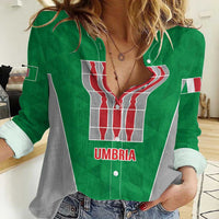 Personalized Italy Umbria Women Casual Shirt Inspiration Flags Style LT9