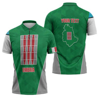 Personalized Italy Umbria Zipper Polo Shirt Inspiration Flags Style - Wonder Print Shop