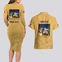 Personalized Italy Veneto Couples Matching Long Sleeve Bodycon Dress and Hawaiian Shirt Inspiration Flags Style