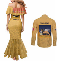 Personalized Italy Veneto Couples Matching Mermaid Dress and Long Sleeve Button Shirt Inspiration Flags Style