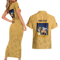 Personalized Italy Veneto Couples Matching Short Sleeve Bodycon Dress and Hawaiian Shirt Inspiration Flags Style