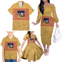 Personalized Italy Veneto Family Matching Off The Shoulder Long Sleeve Dress and Hawaiian Shirt Inspiration Flags Style