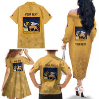 Personalized Italy Veneto Family Matching Off The Shoulder Long Sleeve Dress and Hawaiian Shirt Inspiration Flags Style