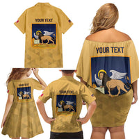 Personalized Italy Veneto Family Matching Off Shoulder Short Dress and Hawaiian Shirt Inspiration Flags Style