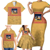 Personalized Italy Veneto Family Matching Short Sleeve Bodycon Dress and Hawaiian Shirt Inspiration Flags Style