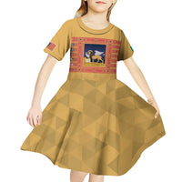 Personalized Italy Veneto Kid Short Sleeve Dress Inspiration Flags Style