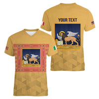 Personalized Italy Veneto Women V-Neck T-Shirt Inspiration Flags Style
