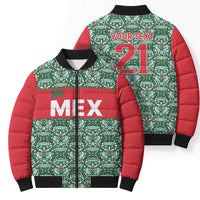 Mexico WC26 Custom Bomber Puffer Jacket Minimalist Aztec Eagle El Tricolor