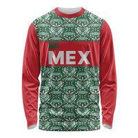 Mexico WC26 Custom Long Sleeve Shirt Minimalist Aztec Eagle El Tricolor