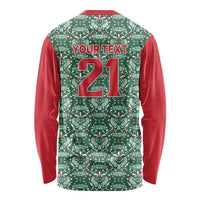 Mexico WC26 Custom Long Sleeve Shirt Minimalist Aztec Eagle El Tricolor
