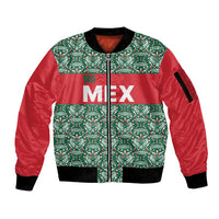 Mexico WC26 Custom Sleeve Zip Bomber Jacket Minimalist Aztec Eagle El Tricolor
