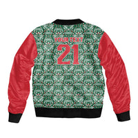 Mexico WC26 Custom Sleeve Zip Bomber Jacket Minimalist Aztec Eagle El Tricolor