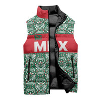 Mexico WC26 Custom Sleeveless Puffer Jacket Minimalist Aztec Eagle El Tricolor