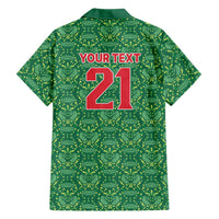 Mexico WC26 Custom Hawaiian Shirt Minimalist Aztec Eagle Green Color