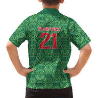 Mexico WC26 Custom Hawaiian Shirt Minimalist Aztec Eagle Green Color