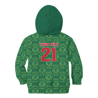 Mexico WC26 Custom Kid Hoodie Minimalist Aztec Eagle Green Color