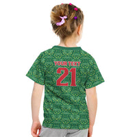 Mexico WC26 Custom Kid T Shirt Minimalist Aztec Eagle Green Color