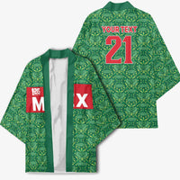 Mexico WC26 Custom Kimono Minimalist Aztec Eagle Green Color