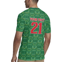 Mexico WC26 Custom Rugby Jersey Minimalist Aztec Eagle Green Color