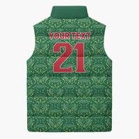 Mexico WC26 Custom Sleeveless Puffer Jacket Minimalist Aztec Eagle Green Color