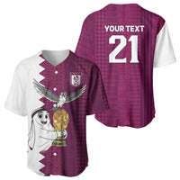 Qatar WC26 Custom Baseball Jersey Funny La'eeb with Arabic Pattern