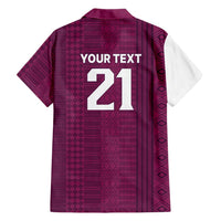 Qatar WC26 Custom Hawaiian Shirt Funny La'eeb with Arabic Pattern
