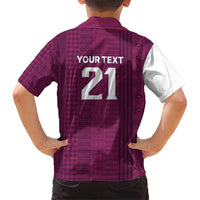 Qatar WC26 Custom Hawaiian Shirt Funny La'eeb with Arabic Pattern