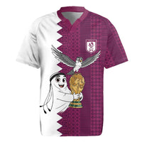 Qatar WC26 Custom Rugby Jersey Funny La'eeb with Arabic Pattern