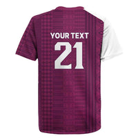 Qatar WC26 Custom Rugby Jersey Funny La'eeb with Arabic Pattern