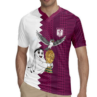 Qatar WC26 Custom Rugby Jersey Funny La'eeb with Arabic Pattern