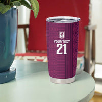Qatar WC26 Custom Tumbler Cup Funny La'eeb with Arabic Pattern