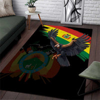 Bolivia Andean Condor Area Rug Grunge Flag Motif