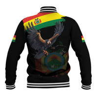 Bolivia Andean Condor Baseball Jacket Grunge Flag Motif