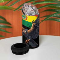 Bolivia Andean Condor 4 in 1 Can Cooler Tumbler Grunge Flag Motif