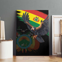 Bolivia Andean Condor Canvas Wall Art Grunge Flag Motif