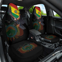 Bolivia Andean Condor Car Seat Cover Grunge Flag Motif