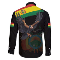 Bolivia Andean Condor Family Matching Off Shoulder Short Dress and Hawaiian Shirt Grunge Flag Motif