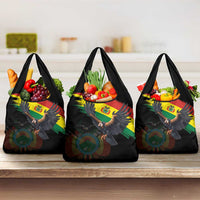 Bolivia Andean Condor Grocery Bag Grunge Flag Motif