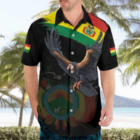 Bolivia Andean Condor Hawaiian Shirt Grunge Flag Motif