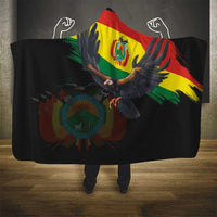 Bolivia Andean Condor Hooded Blanket Grunge Flag Motif
